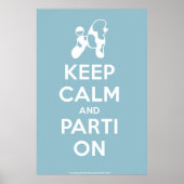 Calm und Parti auf Plakat behalten (Baby Blue) (Vorne)
