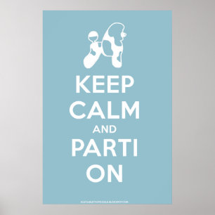 Calm und Parti auf Plakat behalten (Baby Blue)