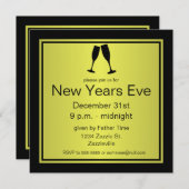 CALM UND PARTY behalten, CHAMPAGNE Einladung (Vorne/Hinten)