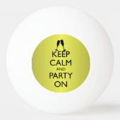 CALM UND PARTY behalten, CHAMPAGNE Tischtennisball (Vorderseite)