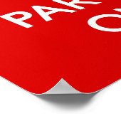 CALM UND PARTY behalten Poster (Ecke)