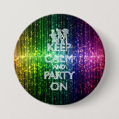 CALM UND PARTY behalten, Rainbow Tinsel Button (Vorderseite)