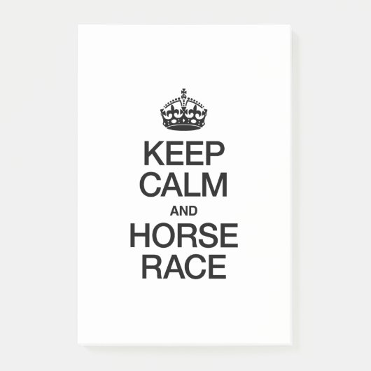 CALM- UND PFERDESRASSE behalten Post-it Klebezettel (Vorderseite)