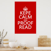 Calm und Proofread behalten (kepe) (in beliebiger  Poster (Küche)