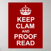 Calm und Proofread Poster behalten (Vorne)
