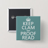 Calm und Proofread (stumm) behalten (beliebig) Button (Vorne & Hinten)