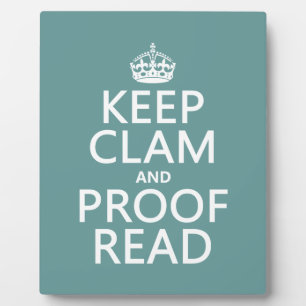Calm und Proofread (stumm) behalten (beliebig) Fotoplatte