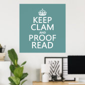 Calm und Proofread (stumm) behalten (beliebig) Poster (Heimbüro)