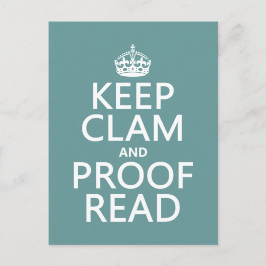 Calm und Proofread (stumm) behalten (beliebig) Postkarte (Vorderseite)