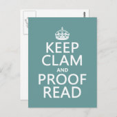 Calm und Proofread (stumm) behalten (beliebig) Postkarte (Vorne/Hinten)