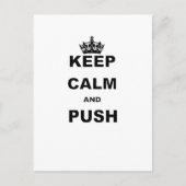 CALM UND PUSH behalten Postkarte (Vorderseite)