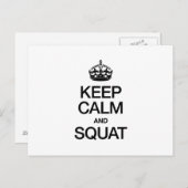 CALM UND QUADRAT behalten Postkarte (Vorne/Hinten)