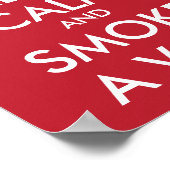 CALM und RAUCHEN ALS VAPE behalten - Hintergrund ä Poster (Ecke)