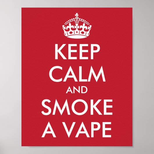 CALM und RAUCHEN ALS VAPE behalten - Hintergrund ä Poster (Vorne)