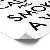 CALM und RAUCHEN ALS VAPE behalten - Hintergrund ä Poster (Ecke)