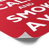 CALM und RAUCHEN ALS VAPE behalten - Hintergrund ä Poster (Ecke)