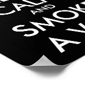 CALM und RAUCHEN ALS VAPE behalten - Hintergrund ä Poster (Ecke)