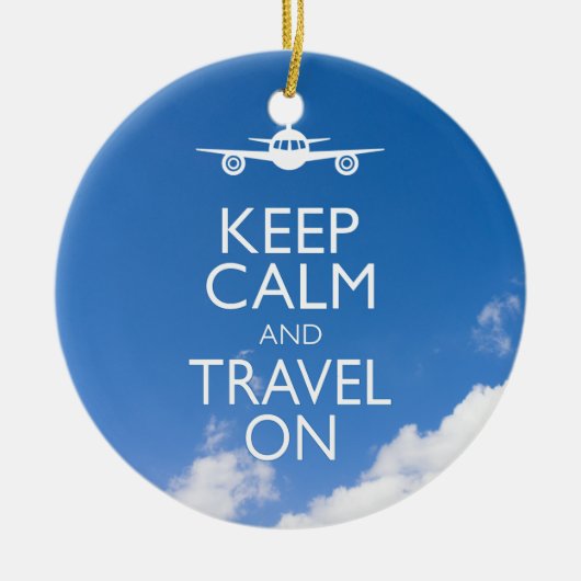 CALM UND REISE behalten Keramikornament (Vorne)