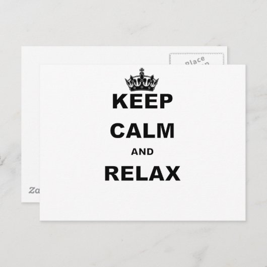 CALM UND RELAX.pnng behalten Postkarte (Vorne/Hinten)