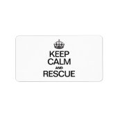 CALM UND RETTUNG behalten Adressaufkleber (Vorne)