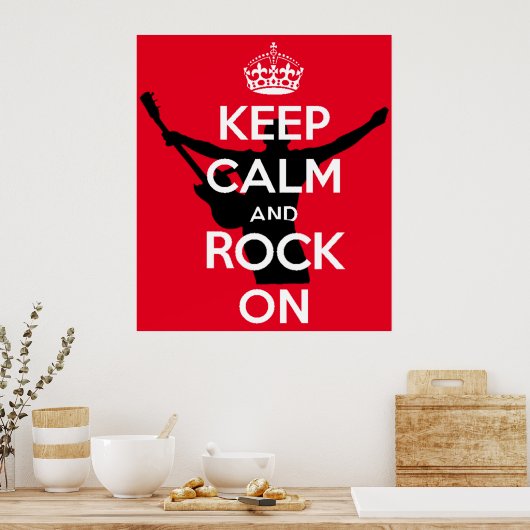CALM UND ROCK behalten Poster (Küche)