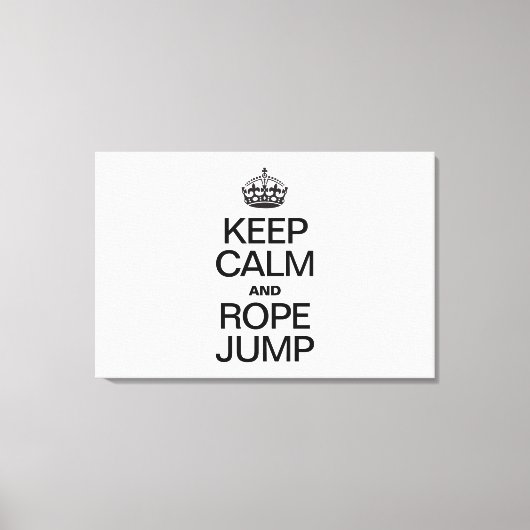 CALM UND ROPE-JUMP behalten Leinwanddruck (Vorderseite)
