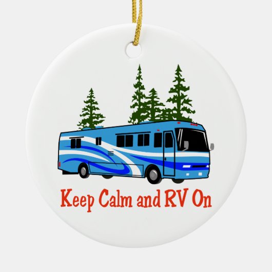 Calm und RV auf behalten Keramik Ornament (Vorne)