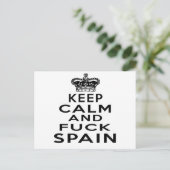 CALM UND SPANIEN behalten Postkarte (Stehend Vorderseite)