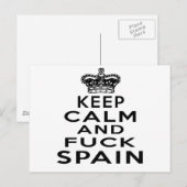CALM UND SPANIEN behalten Postkarte (Vorne/Hinten)