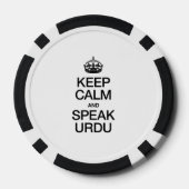 CALM UND SPEAK URDU behalten Pokerchips (Rückseite)