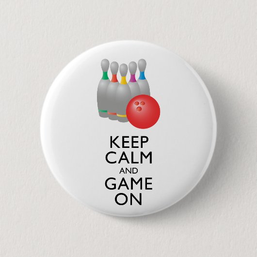 CALM UND SPIEL behalten - Bowling Button (Vorderseite)