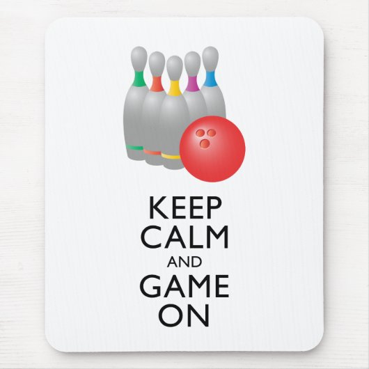 CALM UND SPIEL behalten - Bowling Mousepad (Vorne)