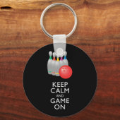 CALM UND SPIEL behalten - Bowling Schlüsselanhänger (Vorderseite)
