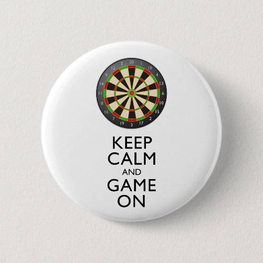 CALM UND SPIEL behalten - Dart Board Button (Vorderseite)