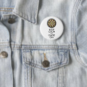 CALM UND SPIEL behalten - Dart Board Button (Beispiel)