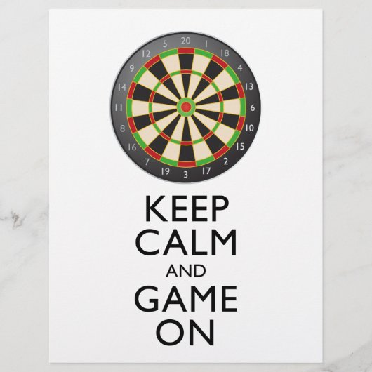 CALM UND SPIEL behalten - Dart Board Flyer (Vorne)