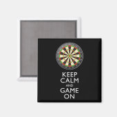 CALM UND SPIEL behalten - Dart Board Magnet (Vorderseite/Rückseite)