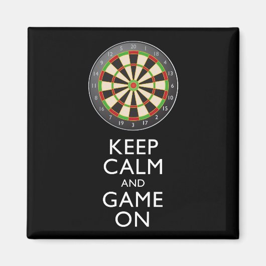 CALM UND SPIEL behalten - Dart Board Magnet (Vorne)