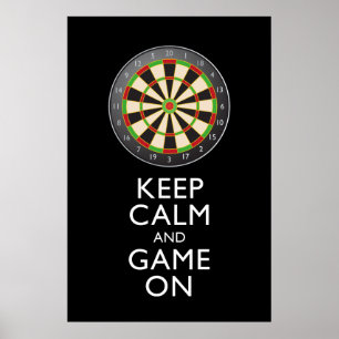 CALM UND SPIEL behalten - Dart Board Poster
