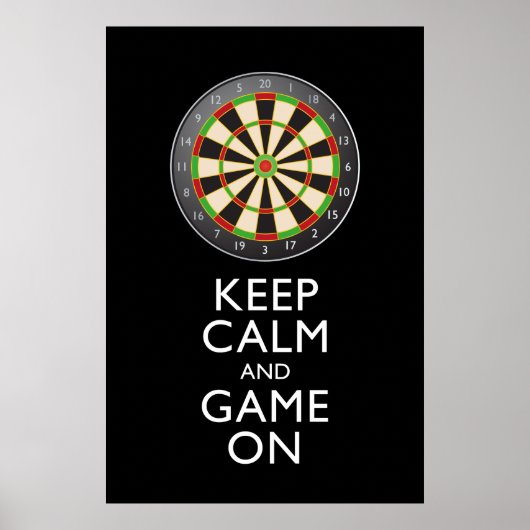 CALM UND SPIEL behalten - Dart Board Poster (Vorne)