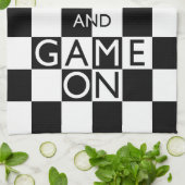 CALM UND SPIEL behalten - Schach Geschirrtuch (Gefaltet)