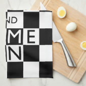 CALM UND SPIEL behalten - Schach Geschirrtuch (Viertel Falte)