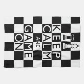 CALM UND SPIEL behalten - Schach Geschirrtuch (Horizontal)