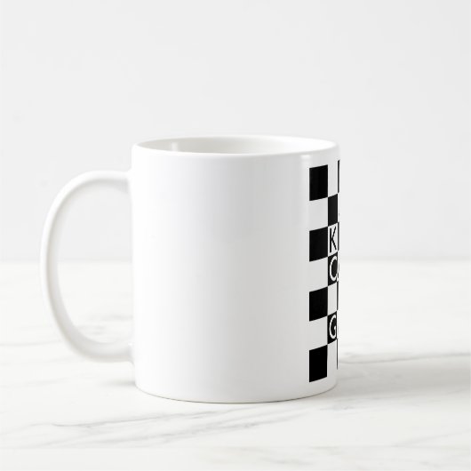 CALM UND SPIEL behalten - Schach Kaffeetasse (Links)