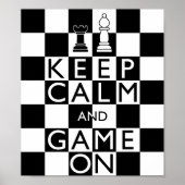CALM UND SPIEL behalten - Schach Poster (Vorne)
