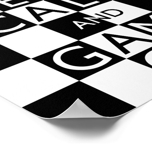 CALM UND SPIEL behalten - Schach Poster (Ecke)