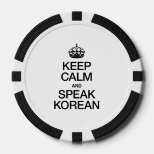 CALM UND SPRECHEN KOREAN behalten Pokerchips