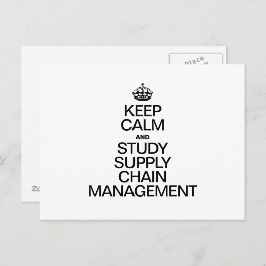 CALM- UND STUDIENVERSORGUNGSKETTENMANAGEMENT behal Postkarte (Vorne/Hinten)