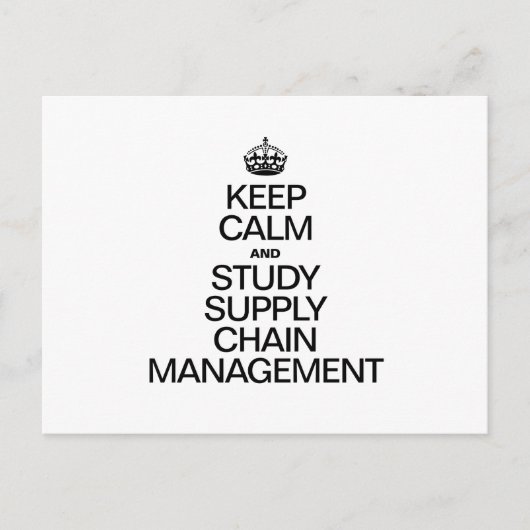 CALM- UND STUDIENVERSORGUNGSKETTENMANAGEMENT behal Postkarte (Vorderseite)