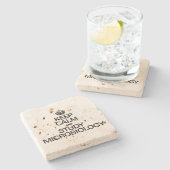 CALM UND STUDY MIKROBIOLOGIE behalten Steinuntersetzer (Seitenansicht)